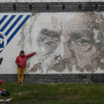Artista urbano portugués deja su huella en Punta del Este